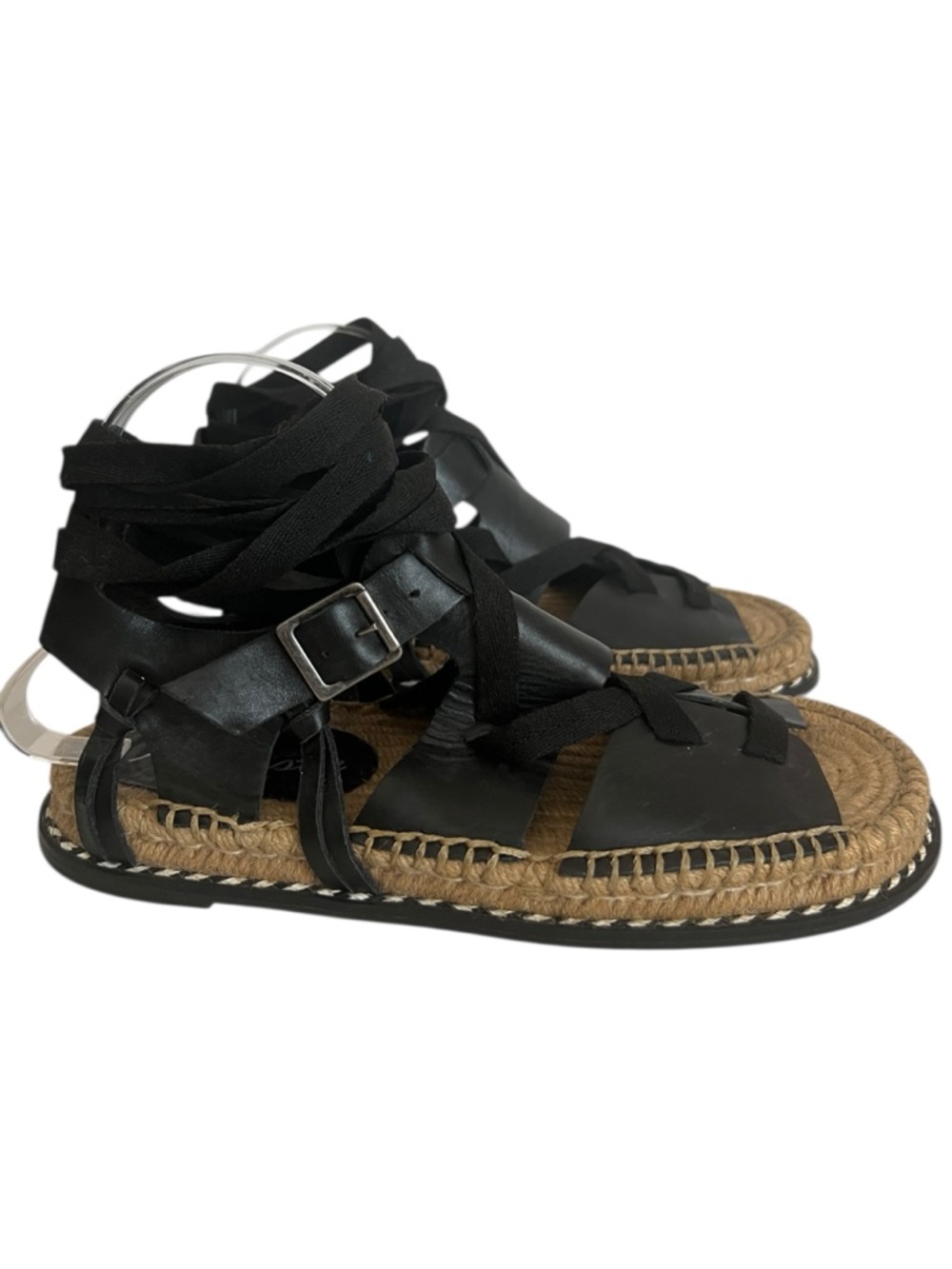 Matisse Gladiator Black Lace Up Espadrilles Sandals Size 10M - Picture 2 of 11